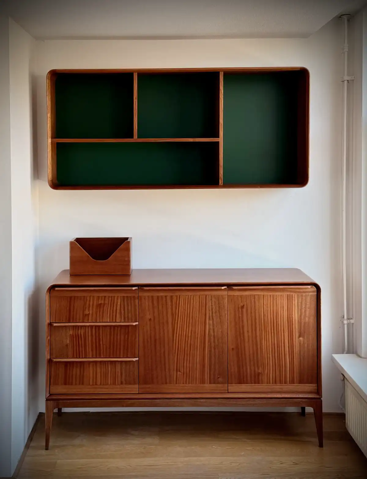Sideboard with bookcase