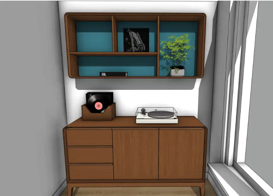 Sideboard with bookcase (3)
