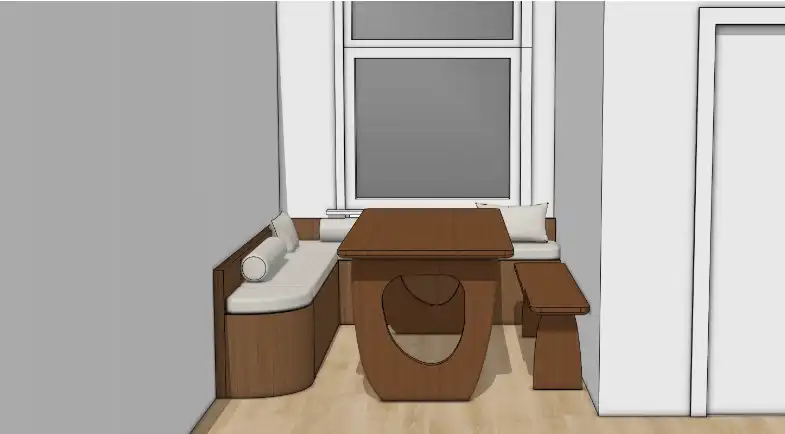 Corner bench with table (3)